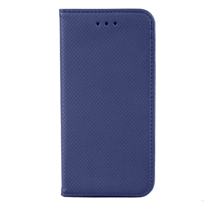 Husa pentru Telefon G-Tech, tip carte compatibila cu Huawei Nova Y70, premium book, inchidere magnetica, buzunar card, Navy Blue