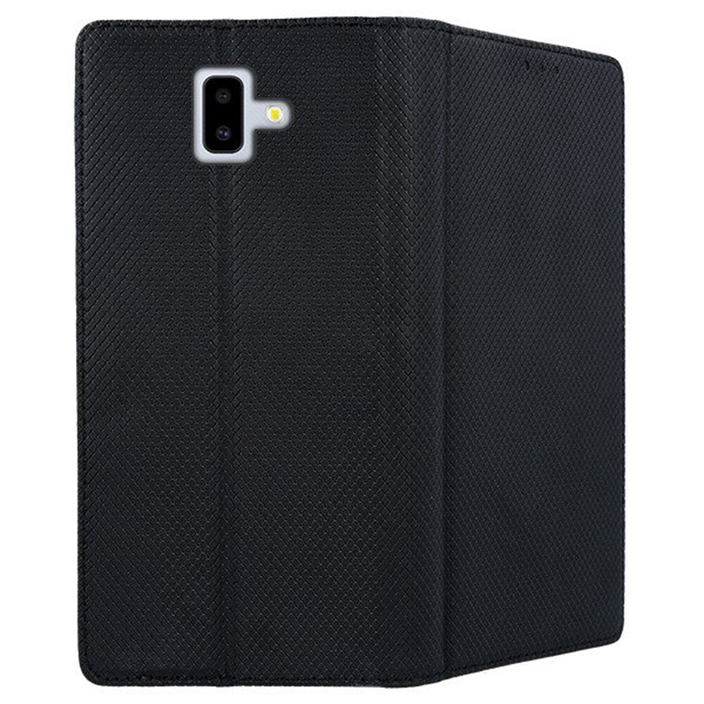 Husa tip carte compatibila cu Samsung Galaxy J6 Plus, premium book G-Tech, inchidere magnetica, buzunar card, Negru