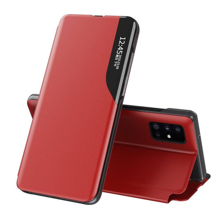 Защитен калъф тип книга eFold за Huawei Honor Magic 4 Lite 5G, червен
