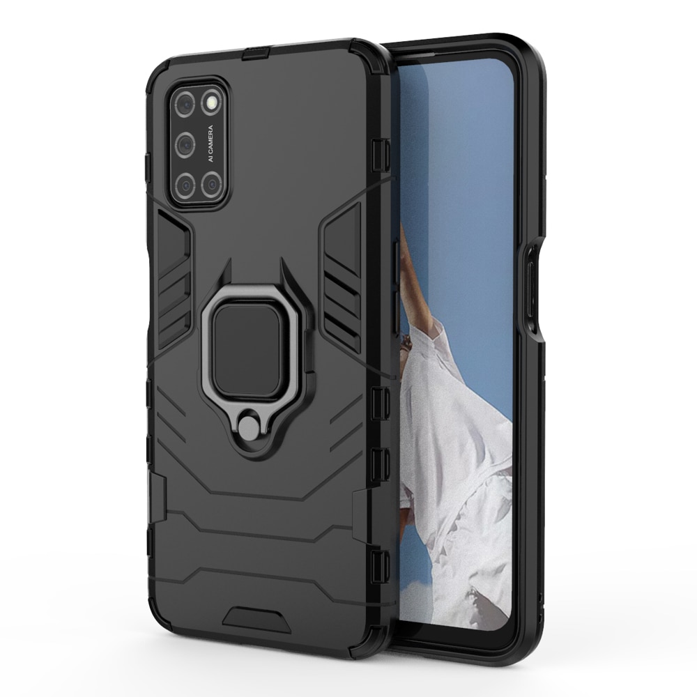 Husa G-Ring Defender compatibila cu Oppo A54 5G, Antishock Armor, Inel rotativ 360 grade, Magnet suport auto incorporat, TPU si PC, Black