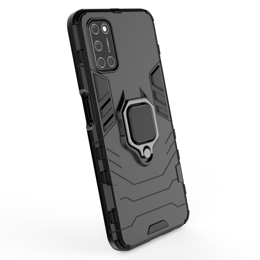 Husa G-Ring Defender compatibila cu Oppo A54 5G, Antishock Armor, Inel rotativ 360 grade, Magnet suport auto incorporat, TPU si PC, Black