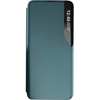 Husa Flip din Piele pentru Samsung Galaxy S20 FE Unique S-View, Optim Close, Magnetic Smart Stand, Verde