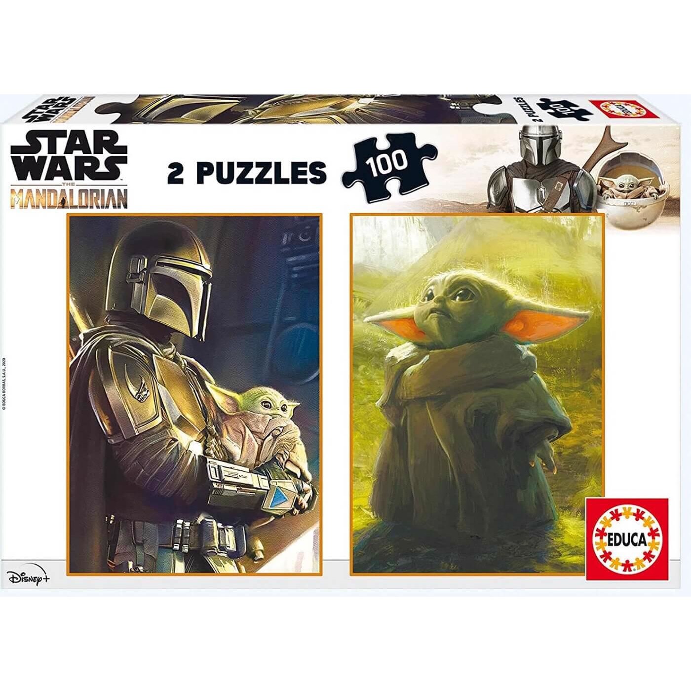 Puzzle 2x100 piese - The Mandalorian, Carton