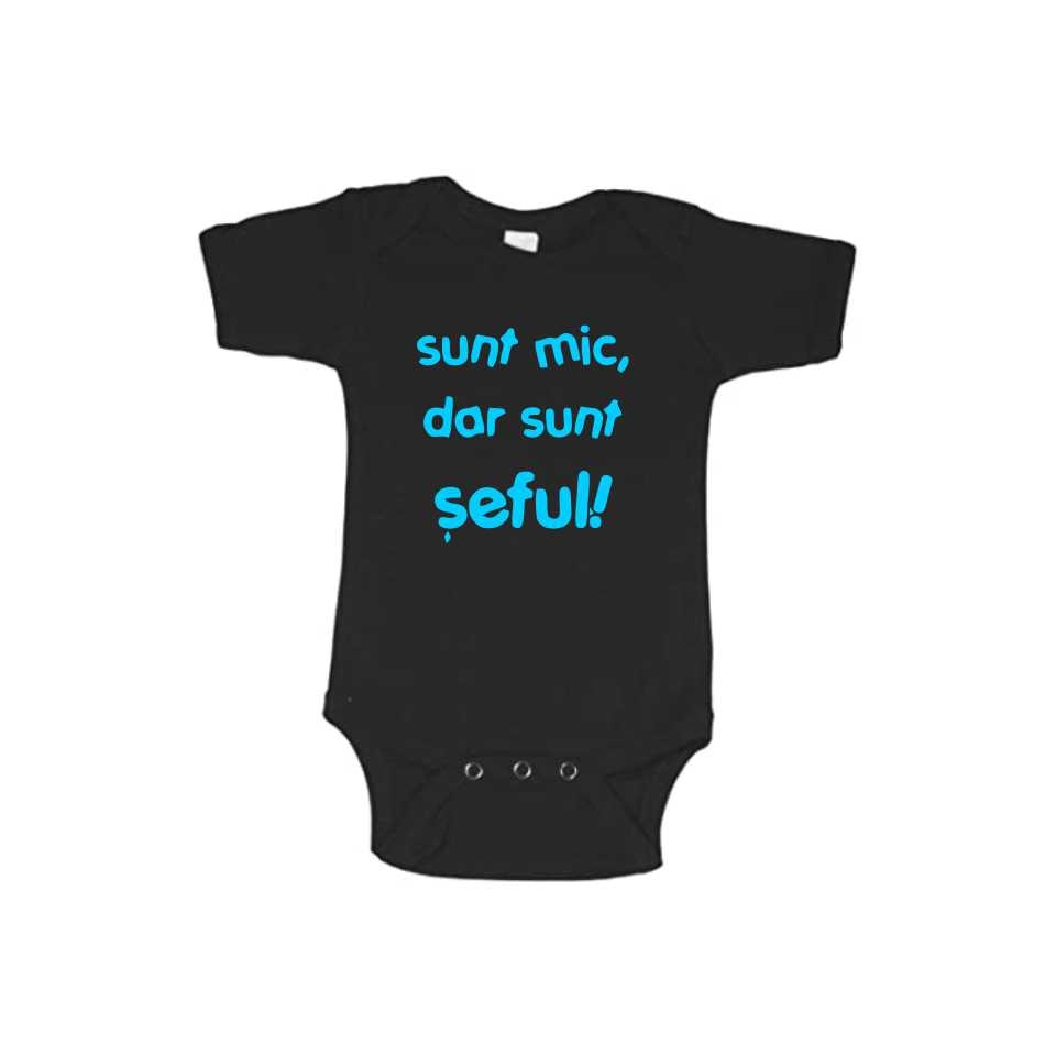Body copii personalizat, Seful, Negru