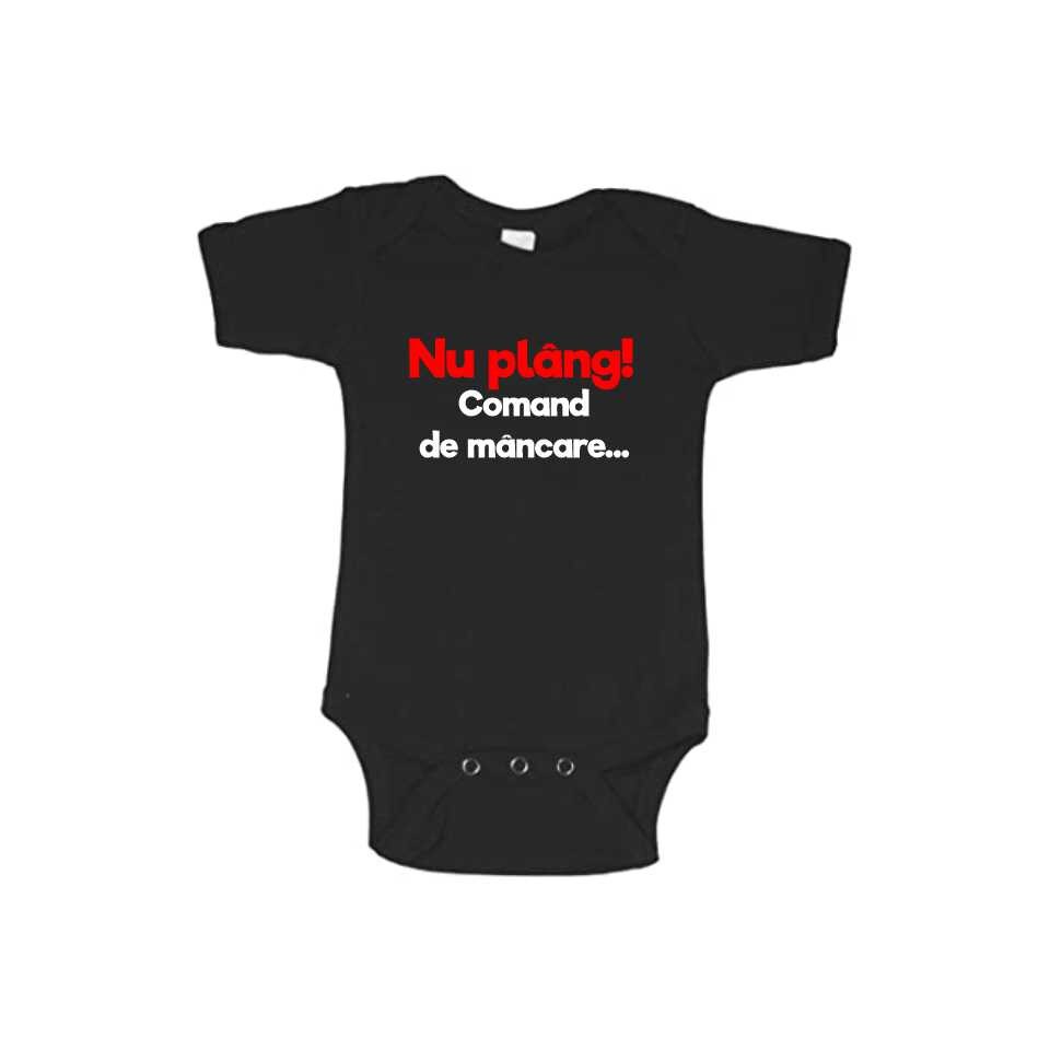 Body copii personalizat, Nu Plang, Negru