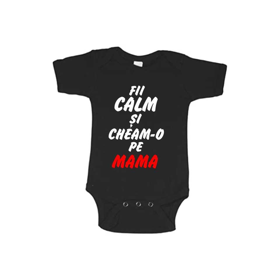 Body copii personalizat, Mama, Negru