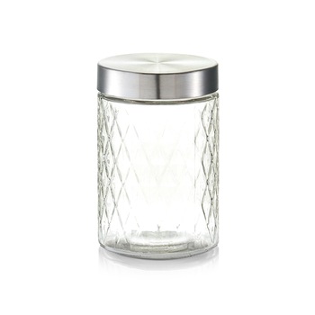 Borcan din sticla,cu capac,capacitate 1200 ml Borcan din sticla,cu capac,capacitate 1200 ml