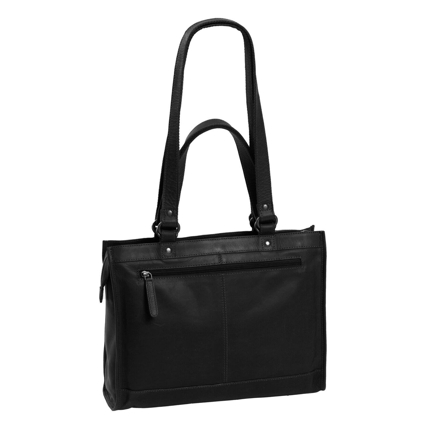 Geanta de laptop din piele naturala, The Chesterfield Brand, Lille, 13 inch, Negru