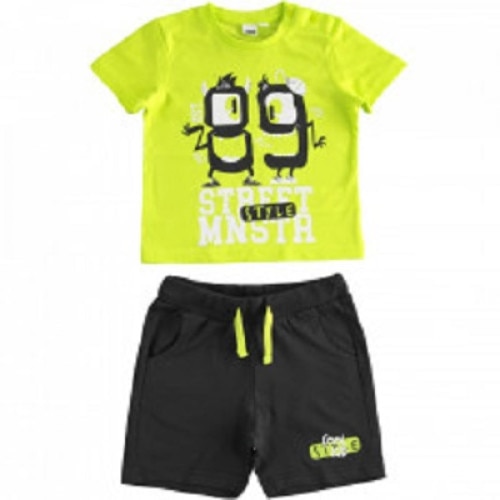 Compleu baieti Ido verde/negru, Verde/Negru