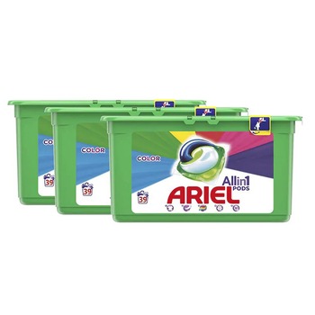 Pachet 3xDetergent capsule Ariel All in One PODS Color, 117 spalari Pachet 3xDetergent capsule Ariel All in One PODS Color, 117 spalari