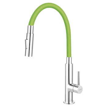 Baterie bucatarie Ferro Zumba III, 2 functii, jet si SLIM, pipa flexibila, verde Baterie bucatarie Ferro Zumba III, 2 functii, jet si SLIM, pipa flexibila, verde