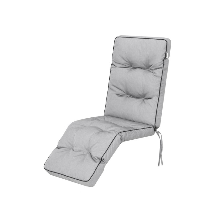 Scaun de gradina Lounger Cushion Beach "Ilona" Gri Ekolen 160x50x8 cm