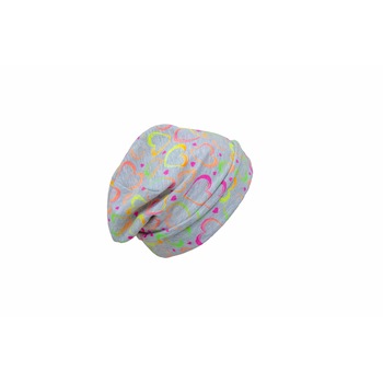 Caciula copii Heart Color din bumbac elastic in strat dublu, cu bordura 0-6 luni Caciula copii Heart Color din bumbac elastic in strat dublu, cu bordura 0-6 luni