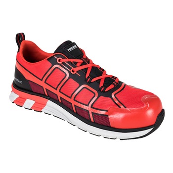 Pantofi OlymFlex Barcelona S1P, Negru/Rosu, 36 Pantofi OlymFlex Barcelona S1P, Negru/Rosu, 36