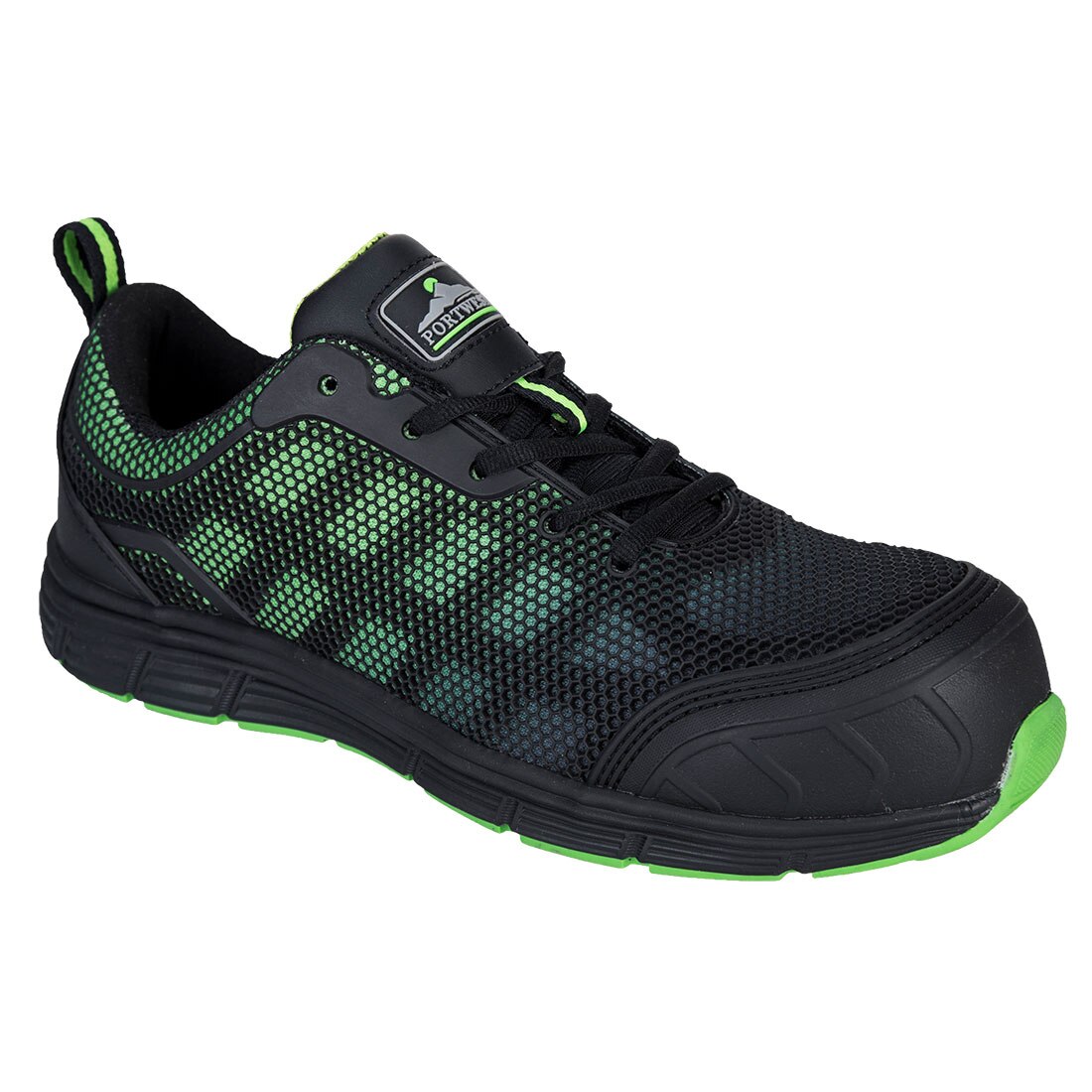 Pantofi Portwest Compositelite Ogwen S1P, Negru/Verde, 47