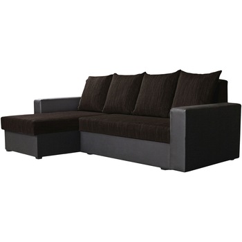 Coltar extensibil Elvila Panamera, 242x150x86 cm, culoare Negru 2 nuante, Montaj Dreapta Coltar extensibil Elvila Panamera, 242x150x86 cm, culoare Negru 2 nuante, Montaj Dreapta