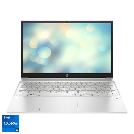 Laptop HP Pavilion 15-eg0064nq cu procesor Intel® Core™ i7-1165G7 pana la 4.70 GHz, 15.6", Full HD, 16GB, 512GB SSD, Intel® Iris® Xᵉ Graphics, Free DOS, Natural Silver