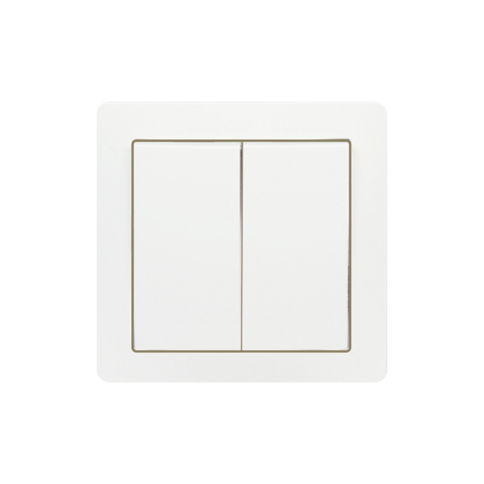 Intrerupator dublu Electronin, ST, 10A, Alba, IP20