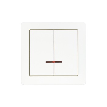 Intrerupator dublu Electronin LED, ST, 10A, Alba, IP20 Intrerupator dublu Electronin LED, ST, 10A, Alba, IP20