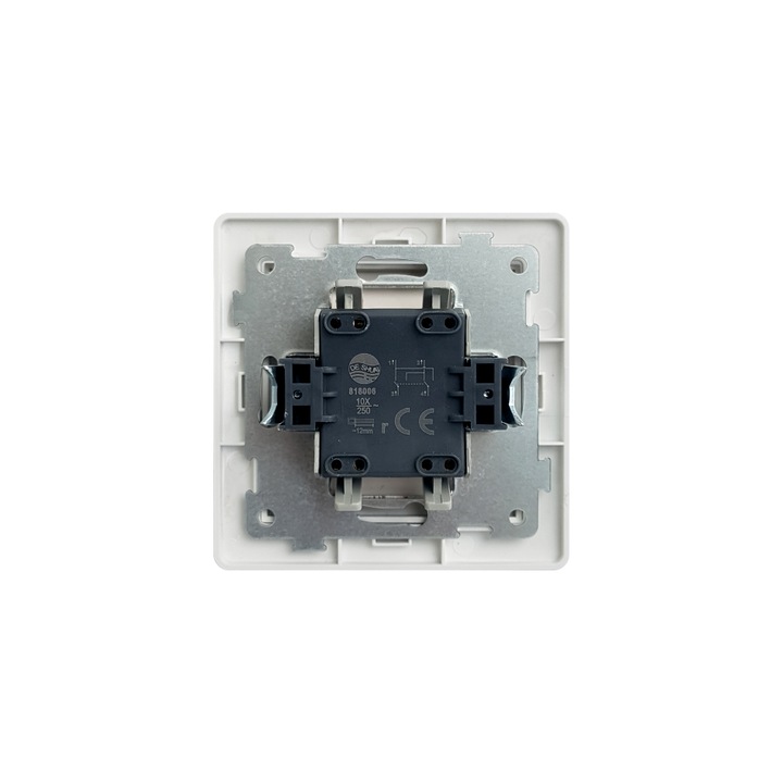 Intrerupator dublu Electronin LED, ST, 10A, Alba, IP20