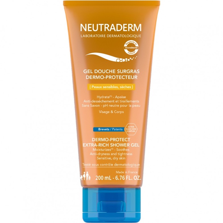 Gel de dus surgras dermo-protector Neutraderm, 200 ml