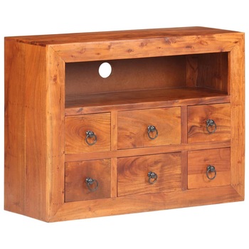 Comoda vidaXL, Lemn masiv acacia, 80 x 30 x 60 cm, Maro caramiziu Comoda vidaXL, Lemn masiv acacia, 80 x 30 x 60 cm, Maro caramiziu