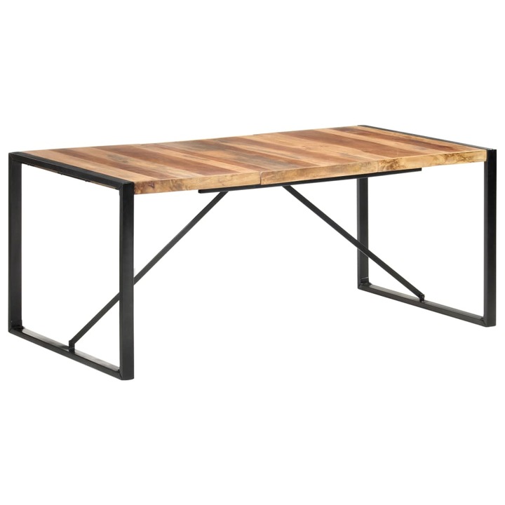 Трапезна маса vidaXL, 180x90x75 см, масивна дървесина, 34.95 Kg