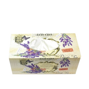 Cutie pentru servetele, model Lavanda, lemn Cutie pentru servetele, model Lavanda, lemn