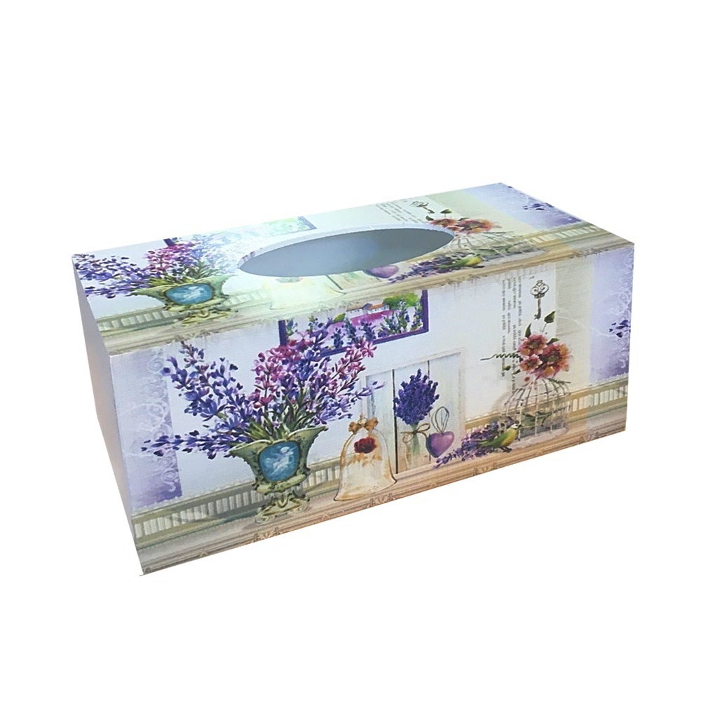 Cutie lemn, suport pentru servetele, lavander