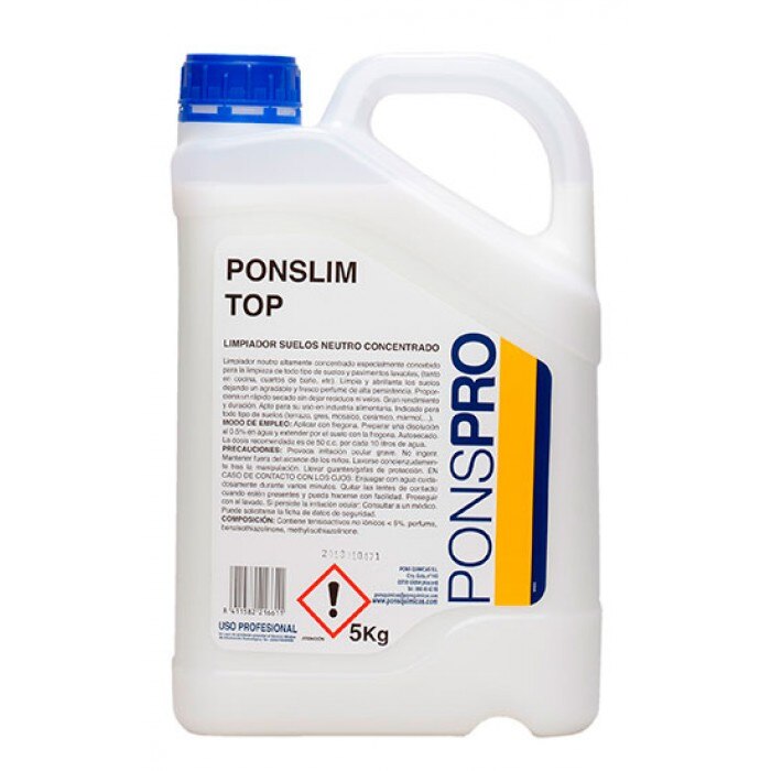 Detergent universal concentrat Manual pentru pardoseli Ponslim Top, 5L-Asevi