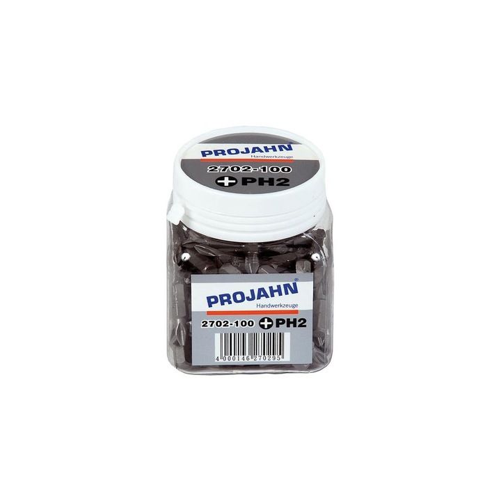 Set de biti Pozidriv 1/4" PROJAHN, PZ3 - 100 buc./set