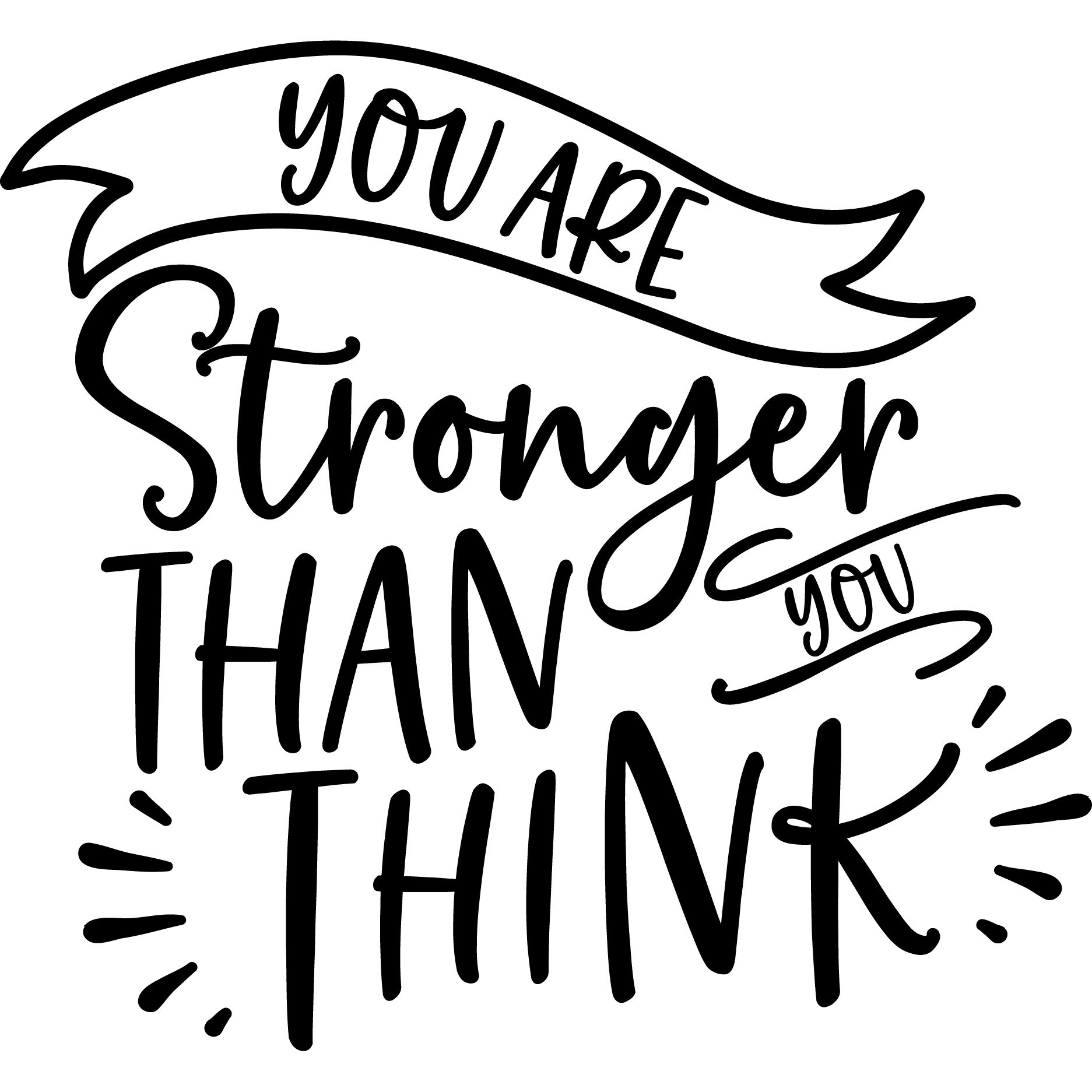 Sticker decorativ perete / geam, You are stronger than you think, 30x31 cm