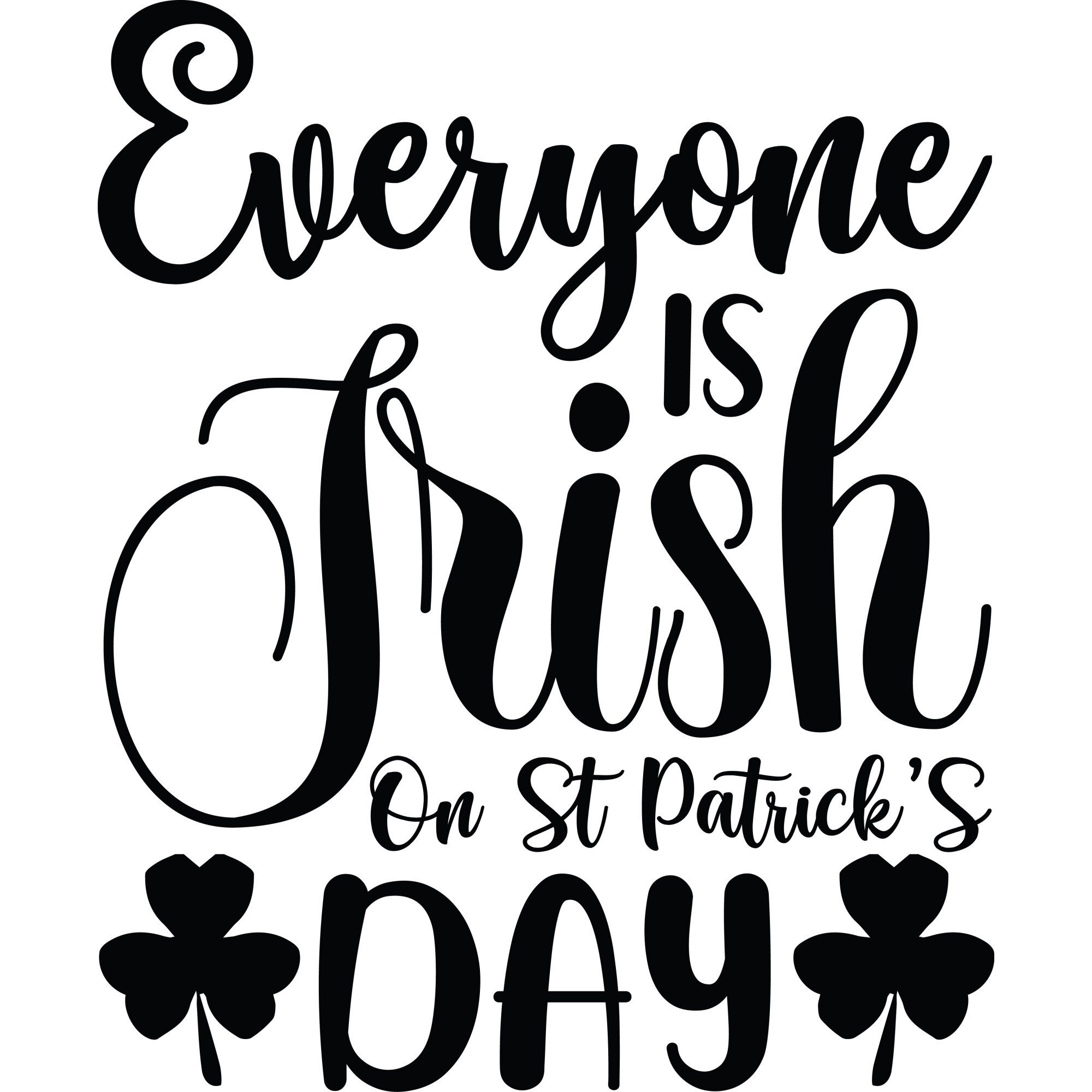 Sticker decorativ perete / geam, Everyone is irish, 30x36 cm