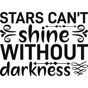 Sticker decorativ perete / geam, Stars can't shine , 30x22 cm Sticker decorativ perete / geam, Stars can't shine , 30x22 cm