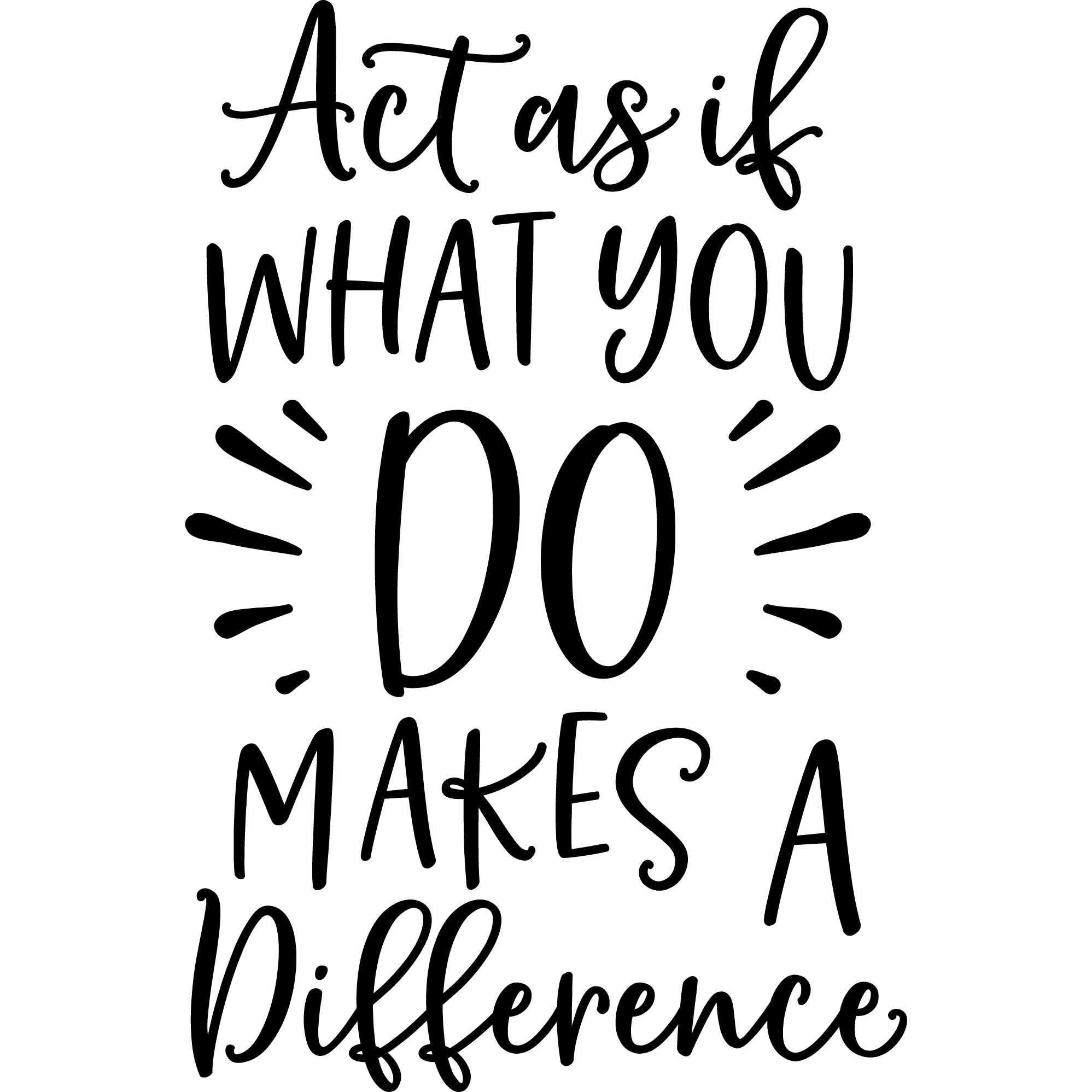 Sticker decorativ perete / geam, What you do makes a difference, 30x45 cm