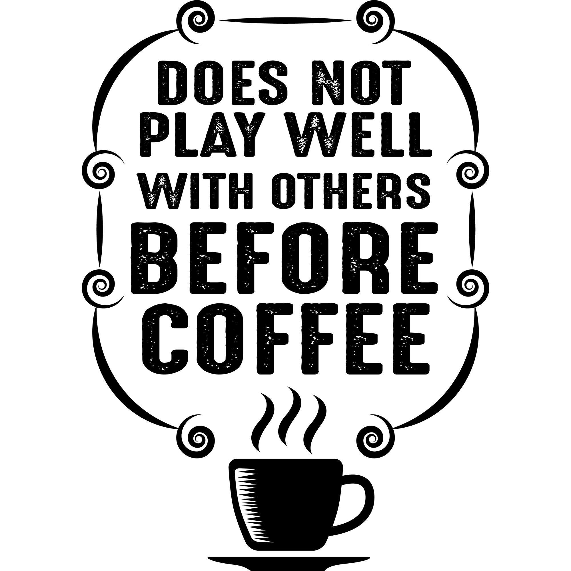 Sticker decorativ perete / geam, Does not play well with others, 30x42 cm