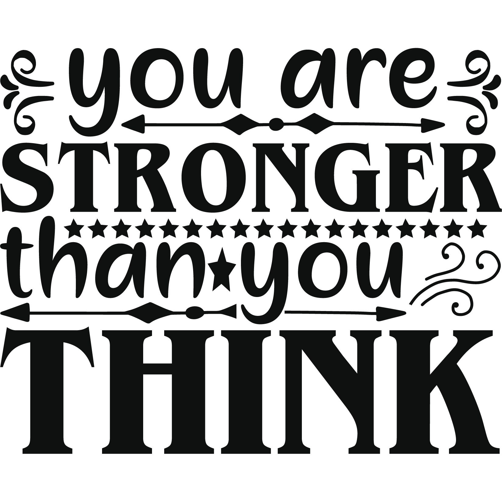 Sticker decorativ perete / geam, Your are stronger , 30x24 cm