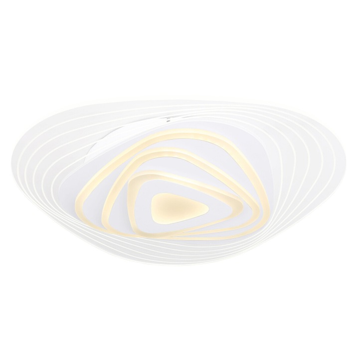 Plafoniera metal alb, acril, functie cu memorie, lumina de veghe, Google Assistant+Alexa, dimabil, telecomanda, culori fixabile, D: 500, H: 65, incl. 1xLED 40W 230V, sursa 5400lm, iesire 3300lm, CCT 3000-6500K