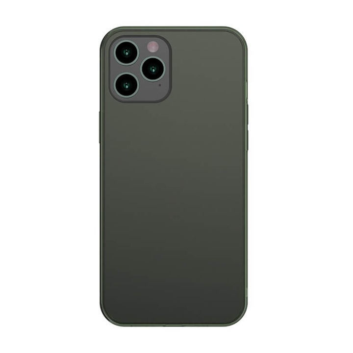 Baseus iPhone 12 Mini matt üveg tok - Zöld