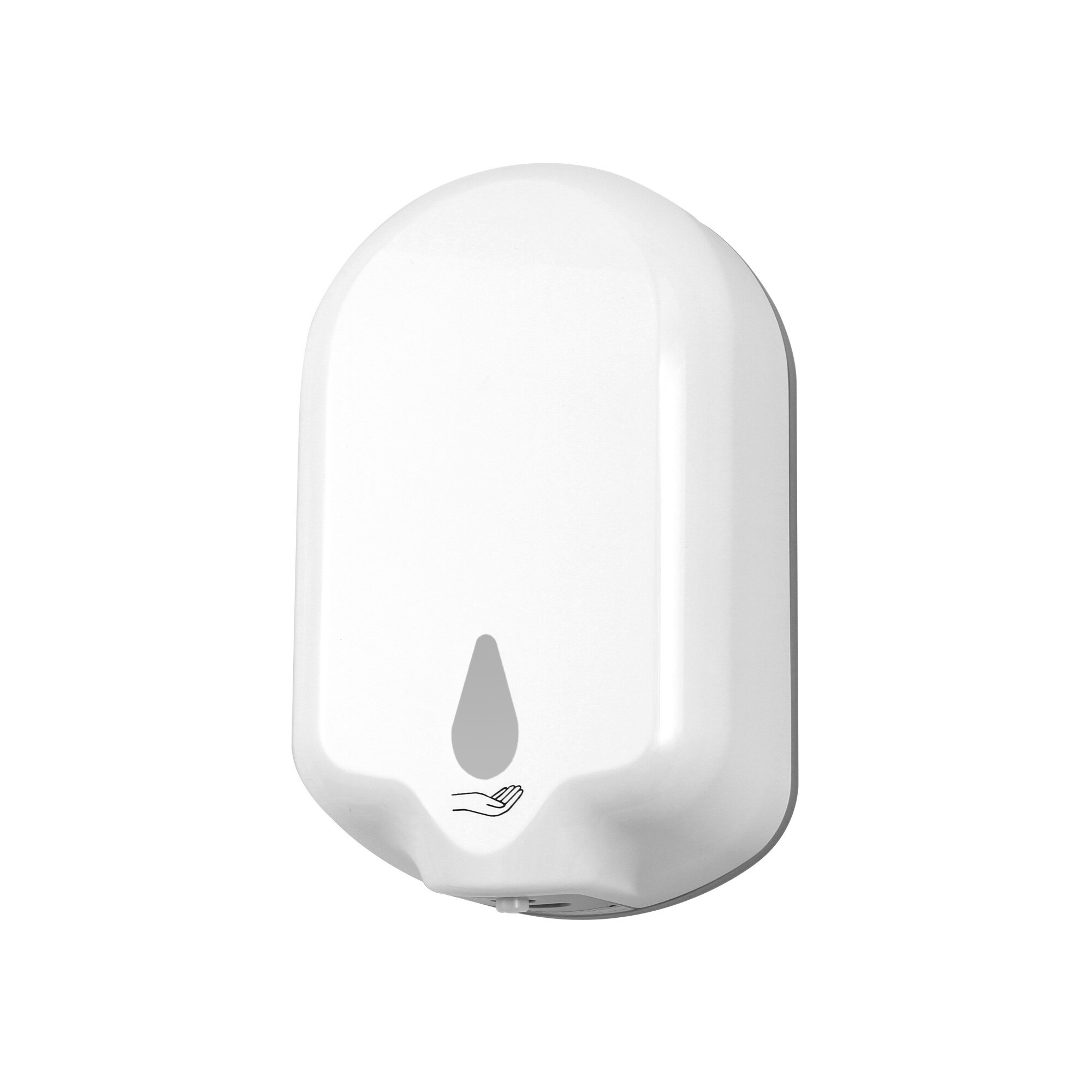 Dozator REINCARCABIL de gel dezinfectant, sapun lichid, Esenia ABS alb, cu senzor 1100 ml