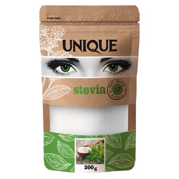 Cristale de Stevia Unique, 200 gr Cristale de Stevia Unique, 200 gr