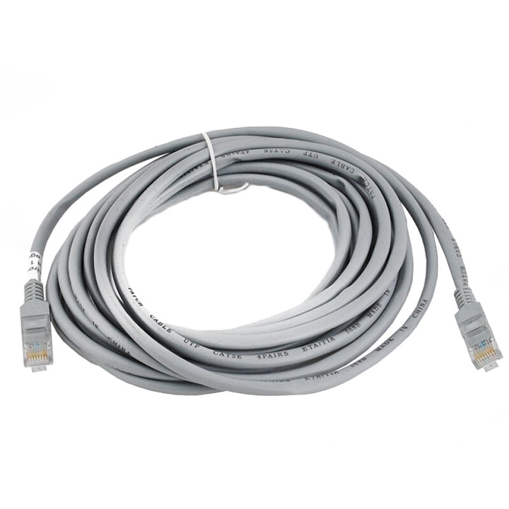 Iso Trade LAN Internet Kábel, Hálózati kábel, PVC, 5 m, Szürke