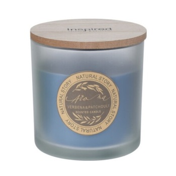 Lumanare parfumata in borcan, capac lemn, 10x10 cm Lumanare parfumata in borcan, capac lemn, 10x10 cm