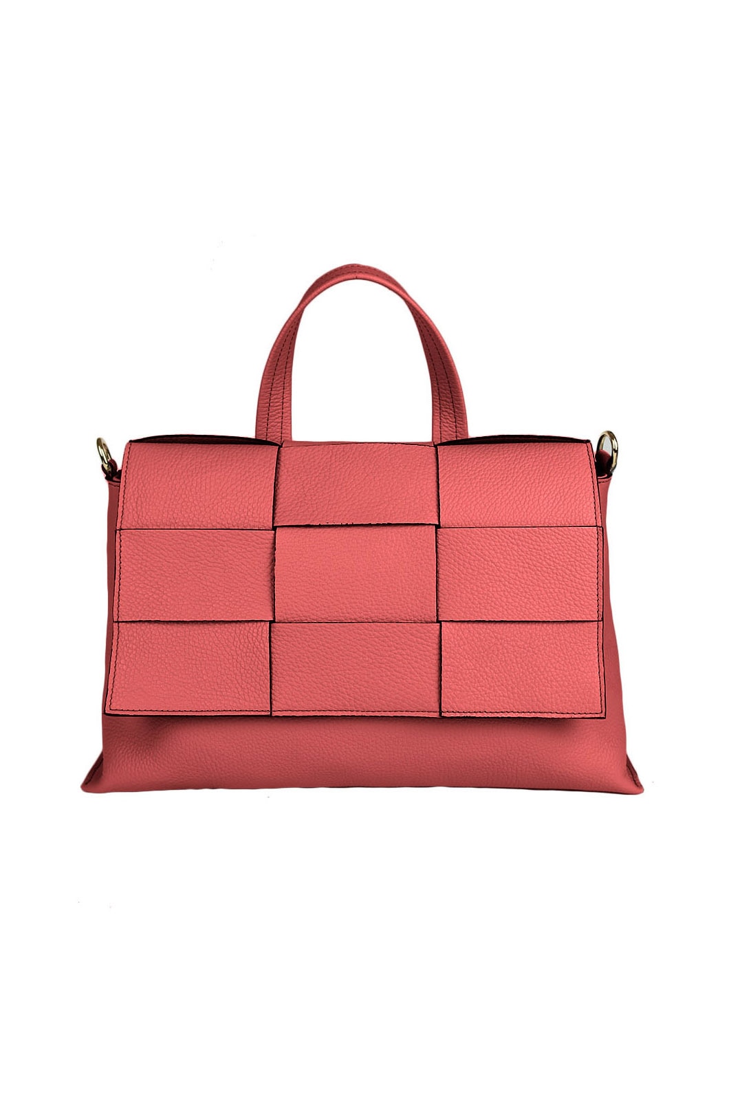 Geanta de ocazie cu clapeta Flavia Da Firenze, din piele naturala tip dollaro, de mana si umar, rosu, LaRue