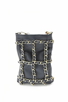 Geanta de ocazie Festa Da Firenze, din piele naturala tip sauvage, de mana si umar, negru, LaRue Geanta de ocazie Festa Da Firenze, din piele naturala tip sauvage, de mana si umar, negru, LaRue