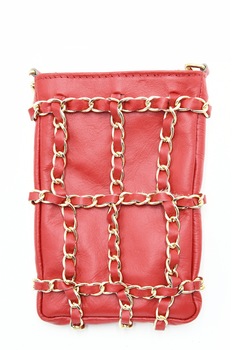 Geanta de ocazie Festa Da Firenze, din piele naturala tip sauvage, de mana si umar, rosu, LaRue Geanta de ocazie Festa Da Firenze, din piele naturala tip sauvage, de mana si umar, rosu, LaRue