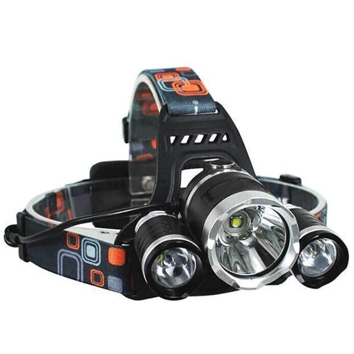 Lanterna Frontala, functie stroboscop / flash, reglare 90°, 6500k, alb-rece, led rosu de veghe pe spate