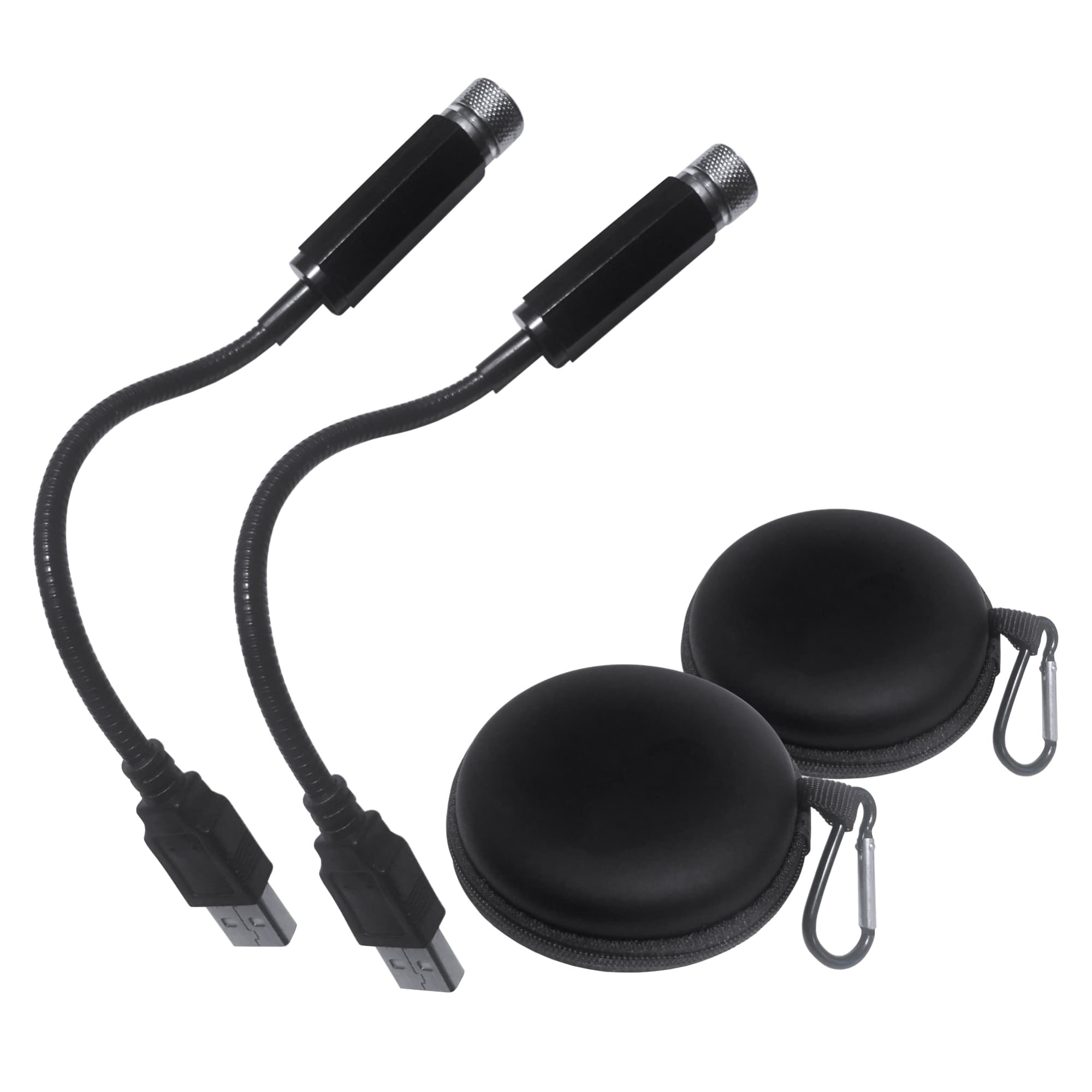 Set doua proiectoare luminoase de stelute rosii si violet, tip usb, cu gentute de transport tip breloc