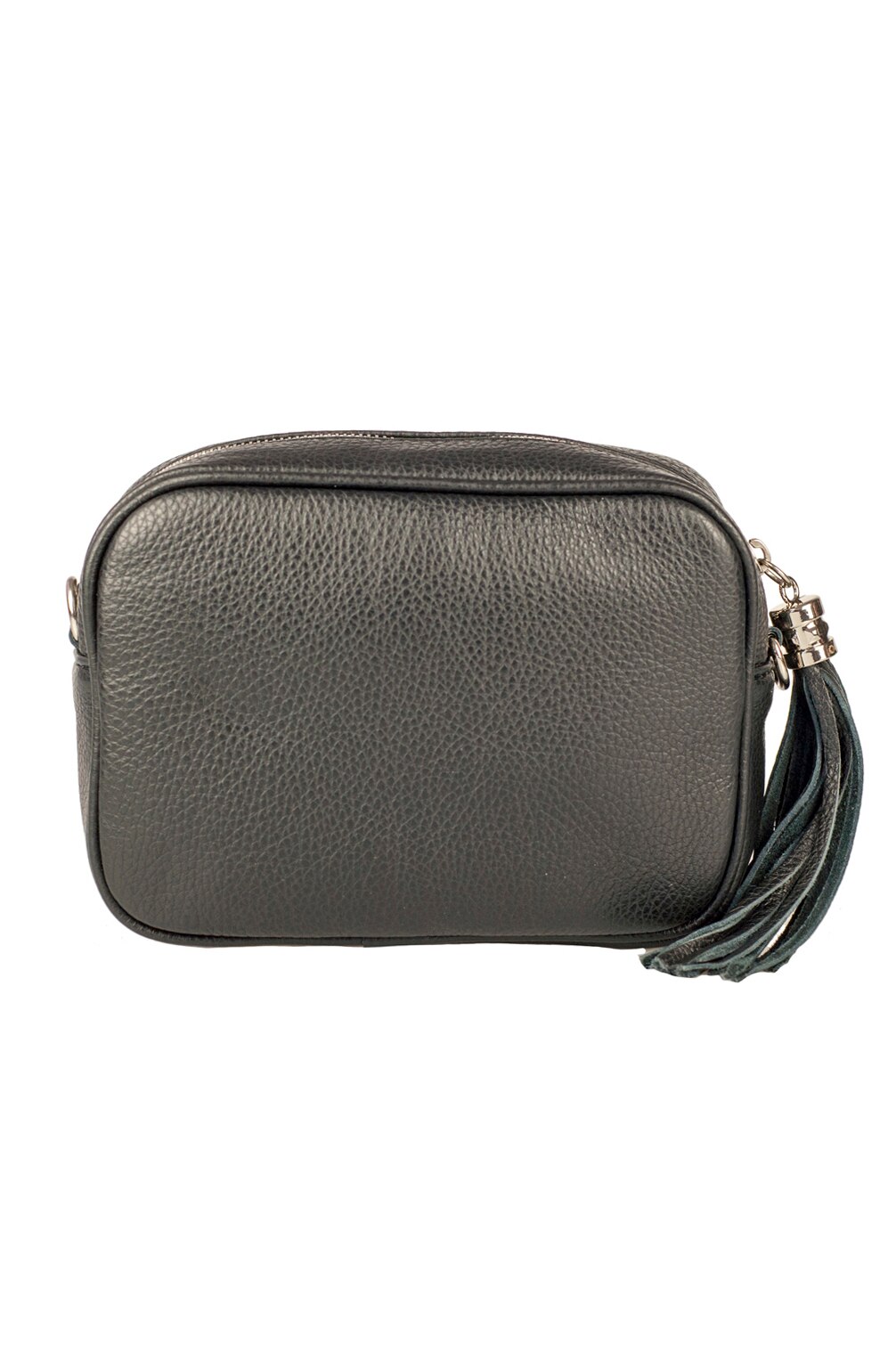 Geanta casual Carla Da Firenze din piele naturala tip dollaro, de mana si umar, negru, LaRue