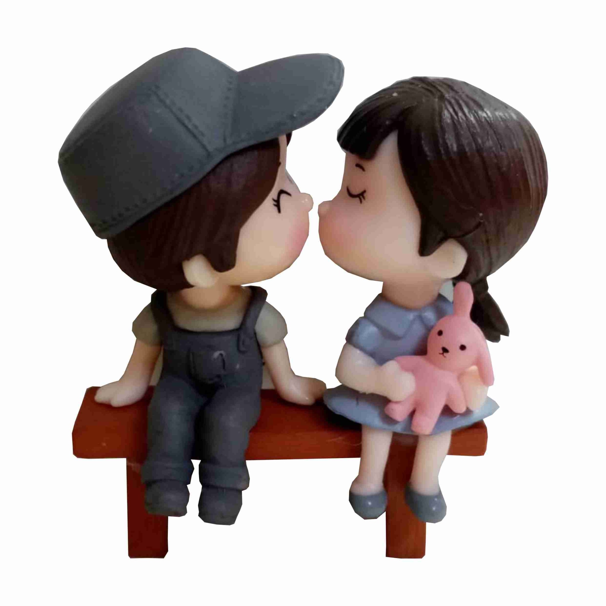 Set 2 figurine rasina, cuplu, 5x5.5x2.5 cm, gri, pentru terarii